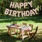 Happy Birthday Balloon Banner – 16 Inch Beige Mylar Foil Letters, Self-Inflating Nude Birthday Bunting Banner for Men, Women, and Girls Party Decorations (Nude)